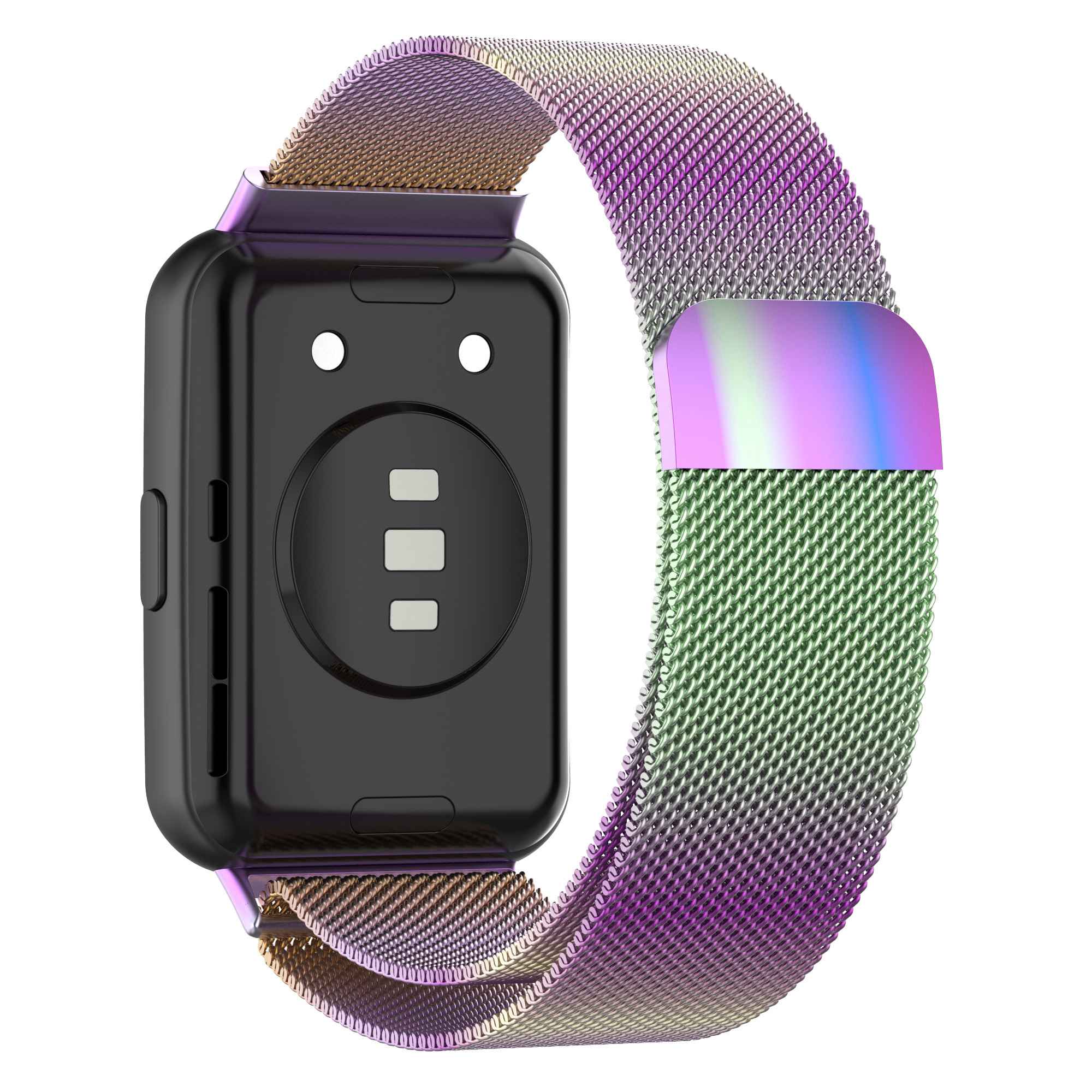 Metal Smart Watch Strap for Huawei Watch Fit 2 Adjustable Milanese Watchband Replacement Part Metal Smart Watch Strap for Huawei Watch Fit 2 Adjustable Milanese Watchband Replacement Part